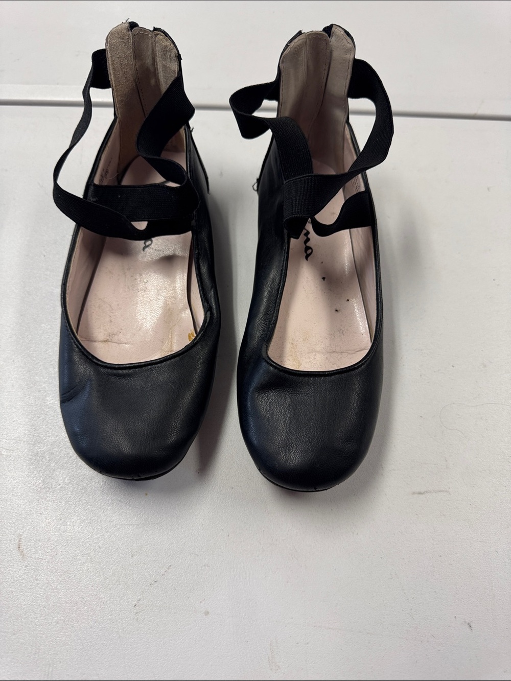 Nina Black Ballet Flats with Crisscross Elastic Straps